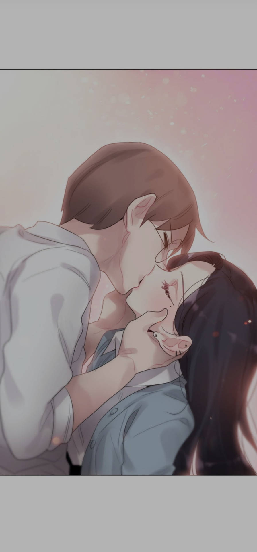 Download free Passionate Anime Couple Kiss Phone Wallpaper - MrWallpaper.com