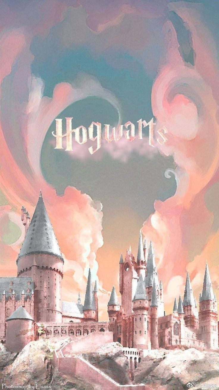 Pastel Aesthetic Harry Potter Hogwarts Iphone Wallpaper