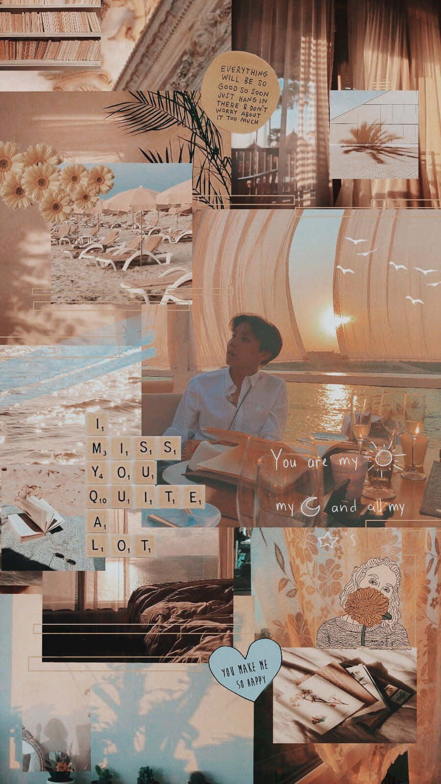 Pastel Brown Moments Wallpaper