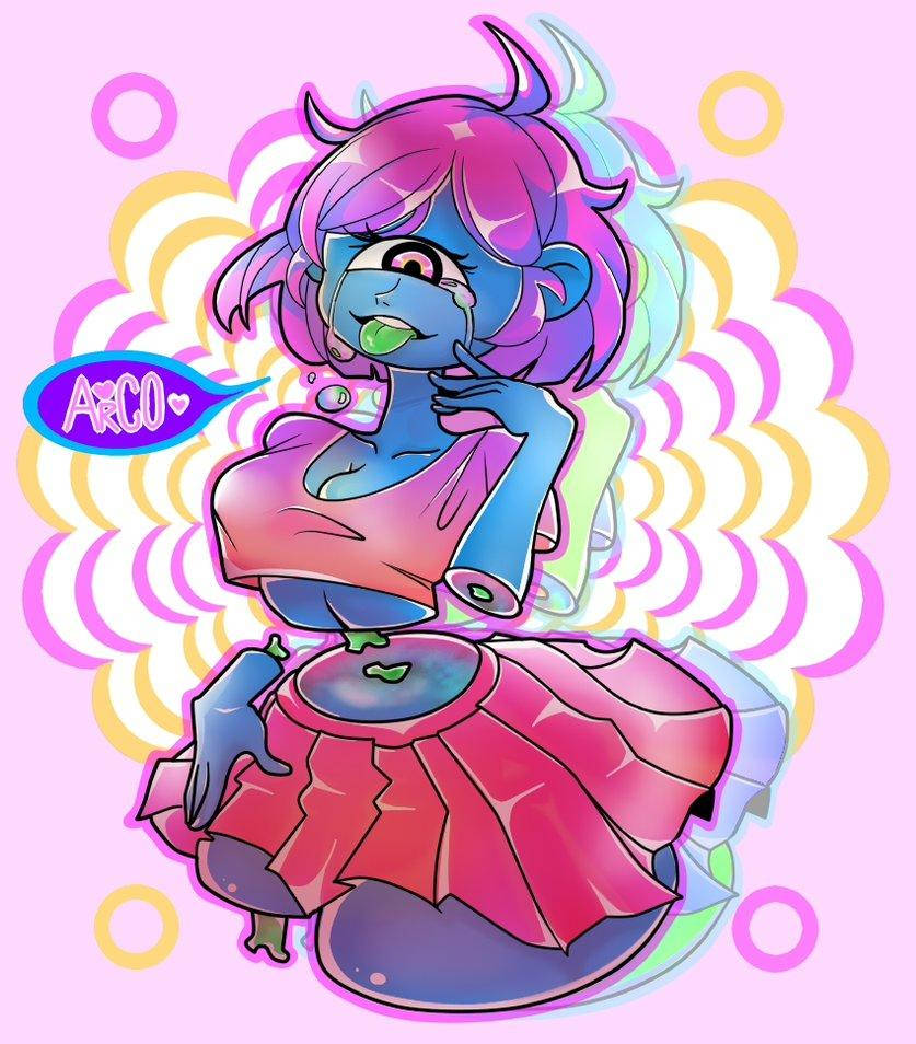 Pastel Gore Girl Cyclops Wallpaper