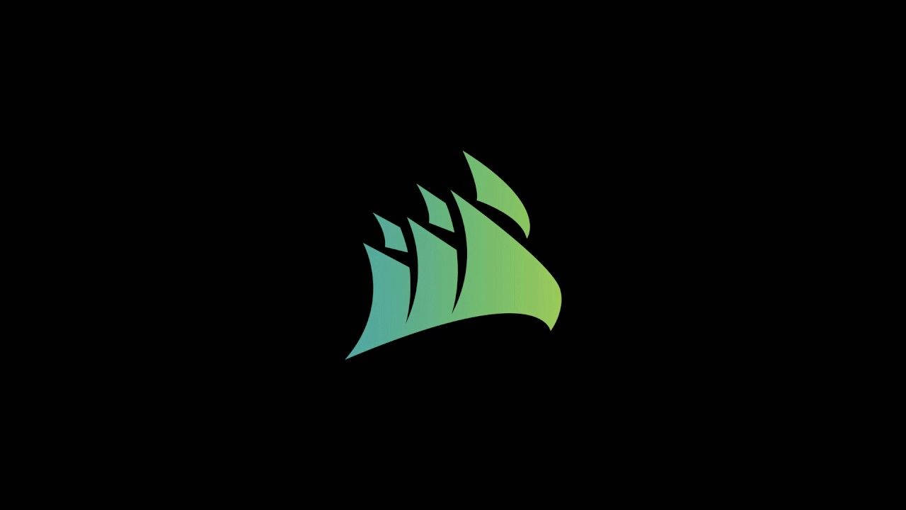Pastel Green Corsair Logo Wallpaper