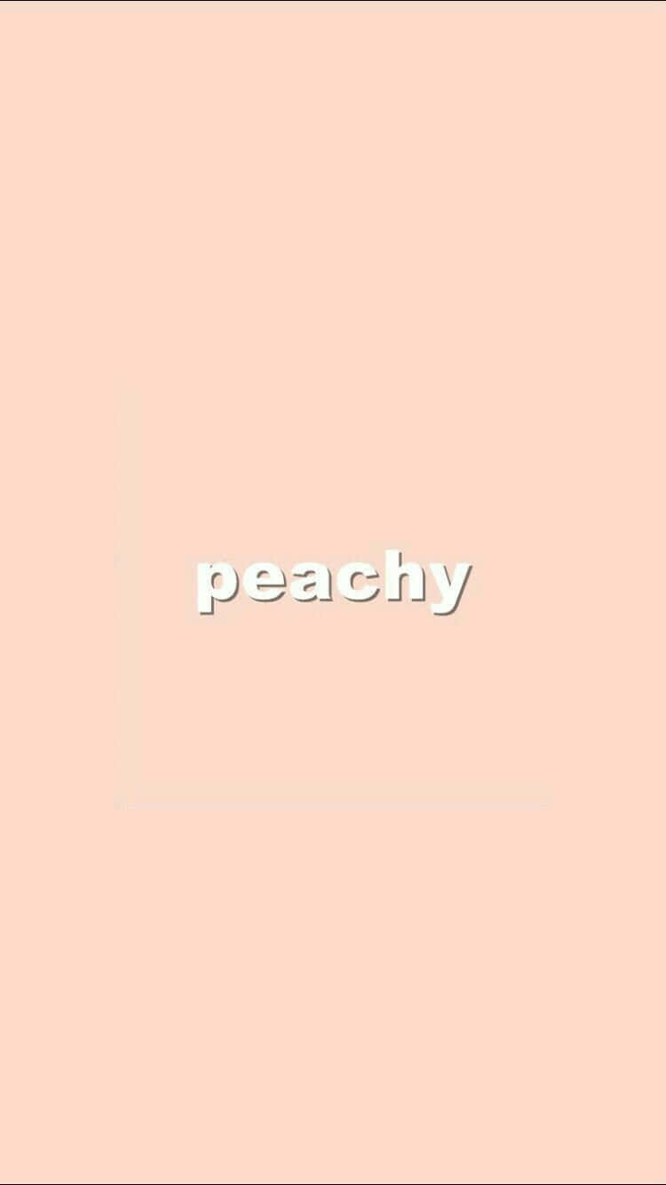 Pastel Peach White Text Aesthetic Wallpaper