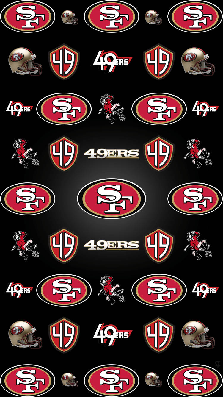 Pattern Logo Sf 49ers Iphone Wallpaper