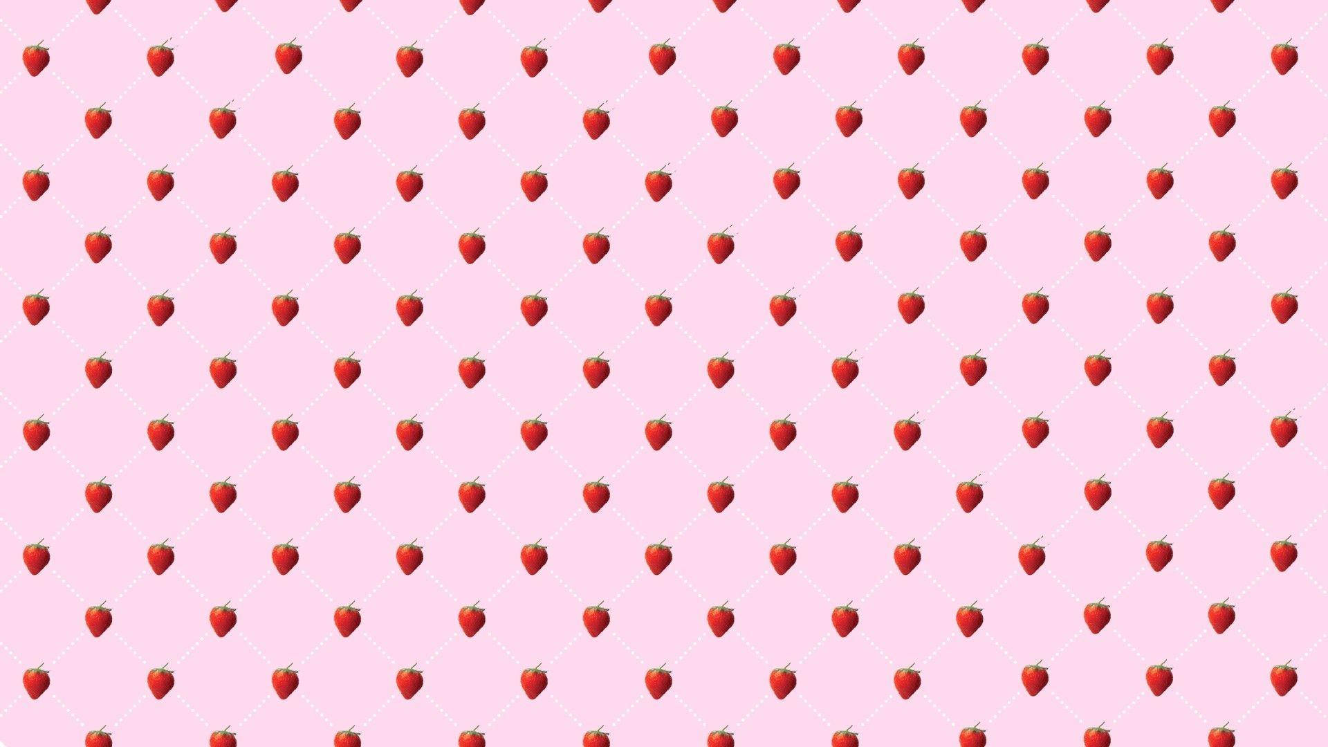 Pattern Of 3d Strawberry Desktop Wallpaper