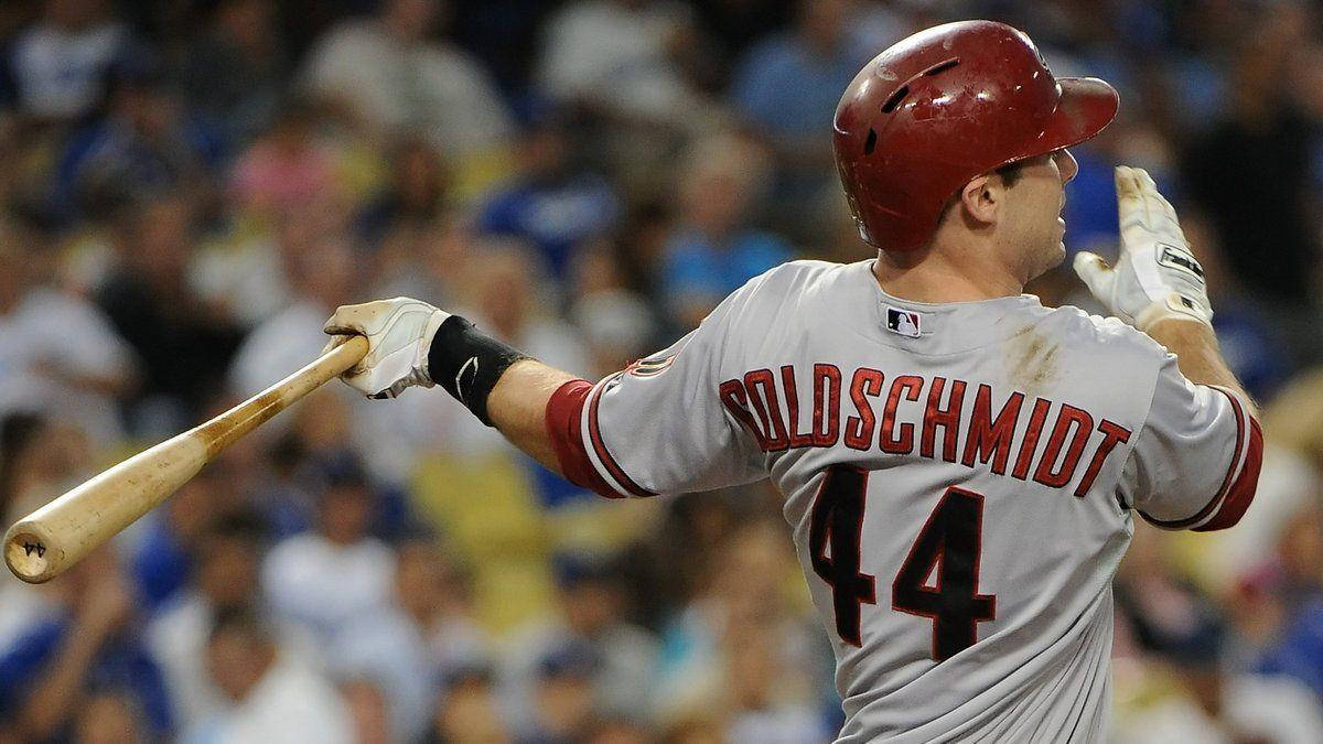 Paul Goldschmidt Back View Swing Wallpaper