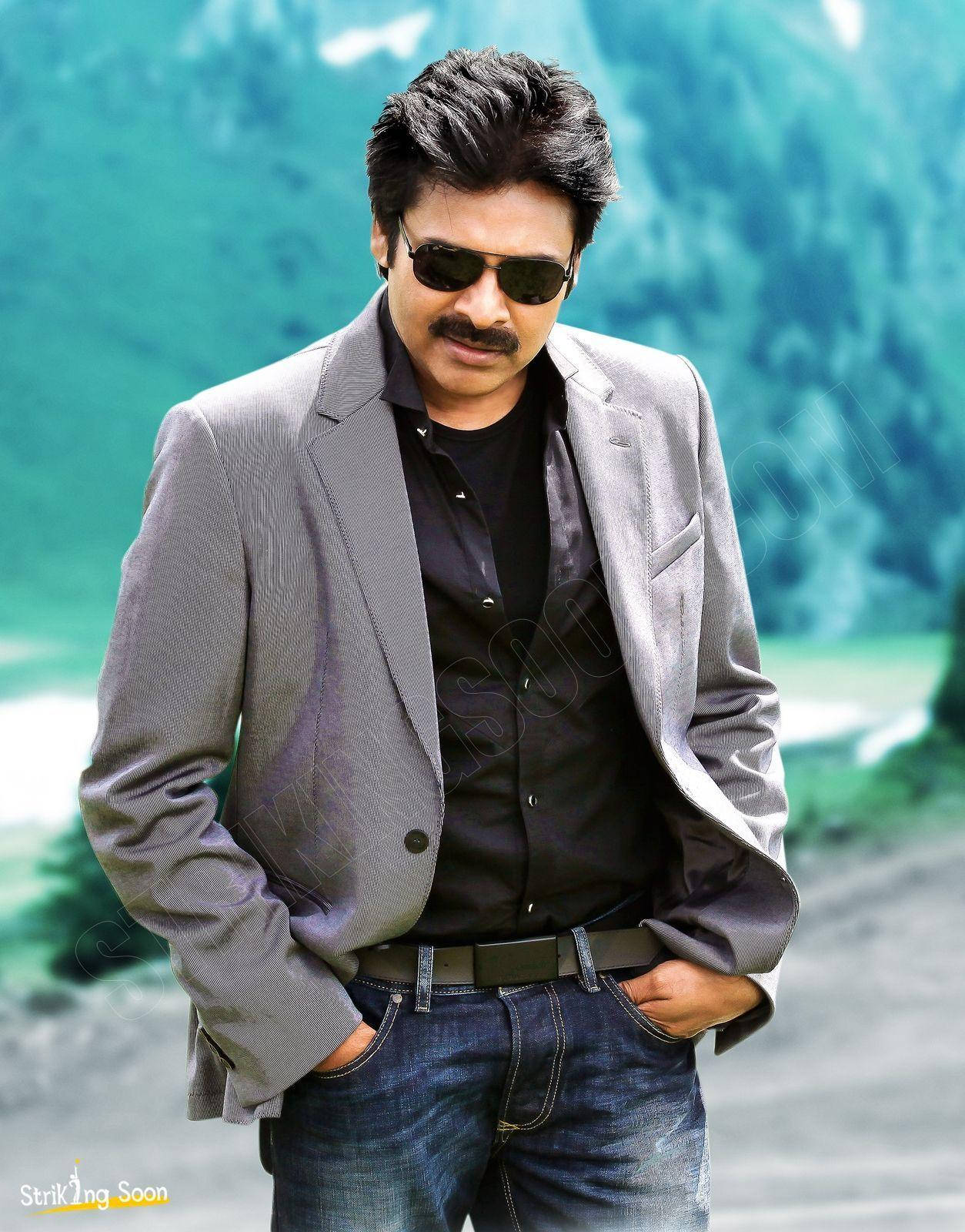 Pawan Kalyan In Grey Suit Wallpaper