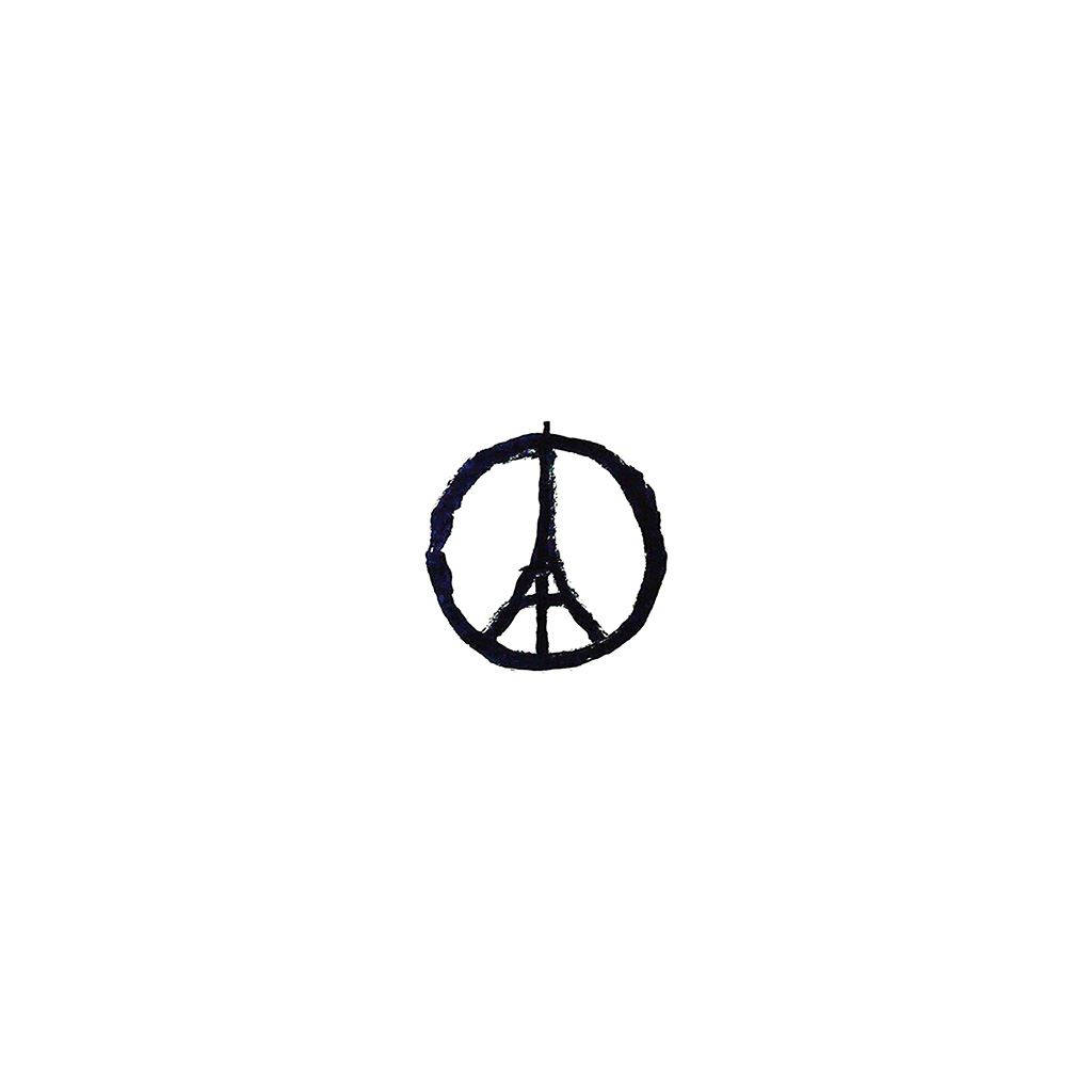 Peace Symbol Eiffel Tower Minimalist Wallpaper