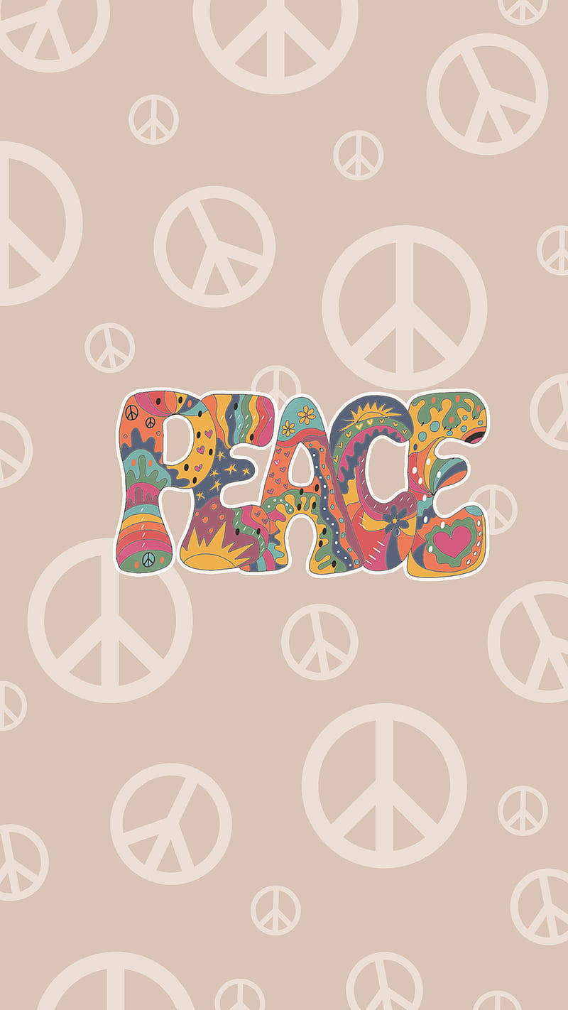 Peace Symbol Pastel Background Wallpaper