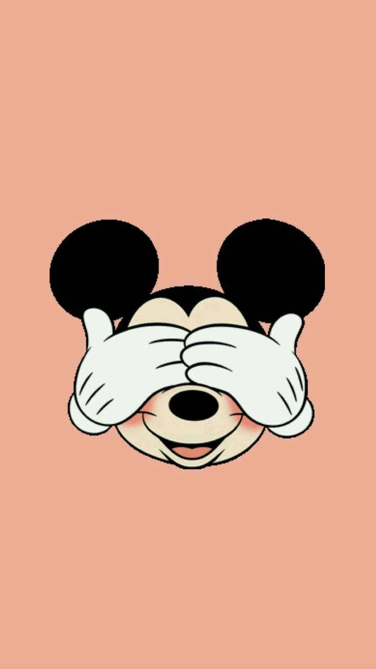 Peek-a-boo Mickey Mouse Iphone Wallpaper