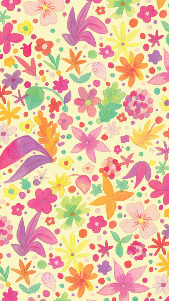 Pencil Art Floral Iphone Wallpaper
