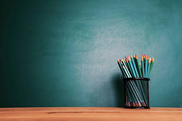 Pencils With Blackboard Education Wallpaper