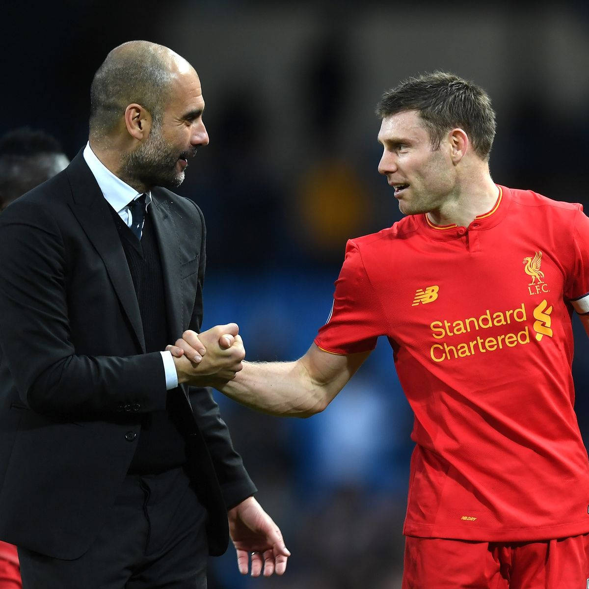 Pep Guardiola And James Milner Wallpaper