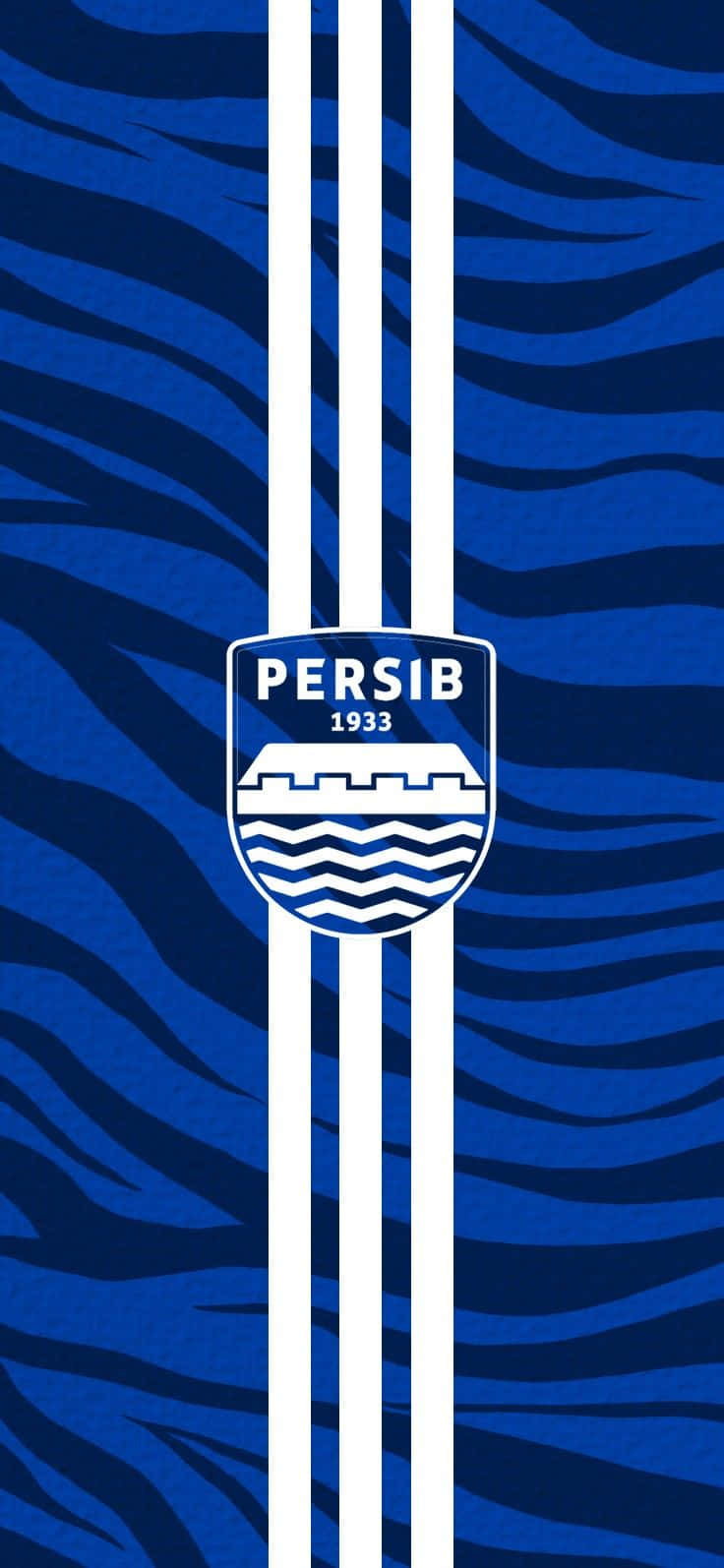 Persib Bandung Logo Blue Stripes Background Wallpaper