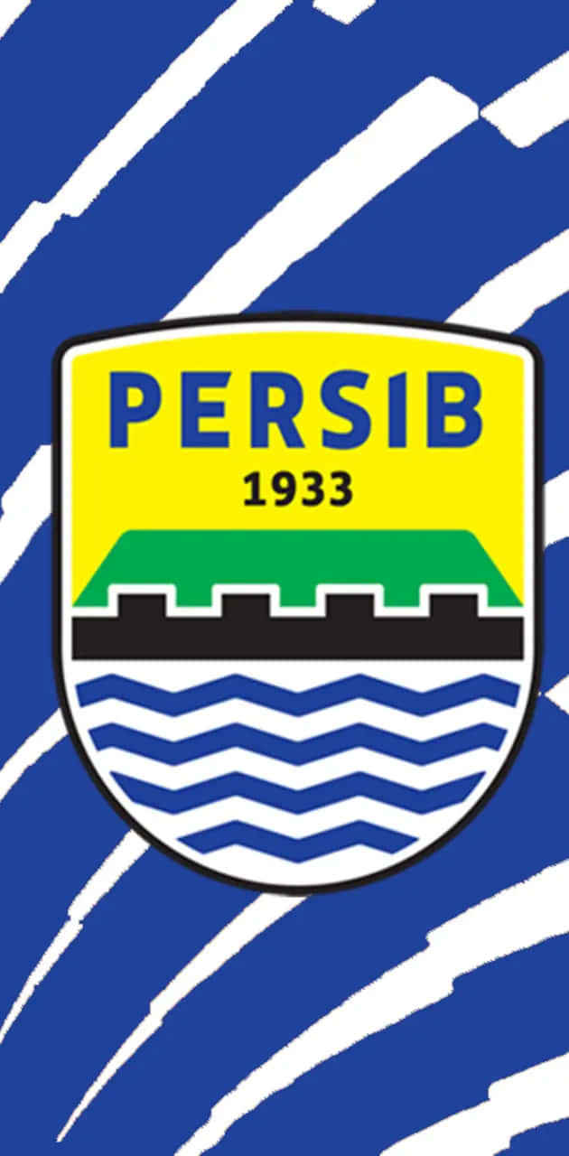 Persib Bandung Logoon Striped Background Wallpaper