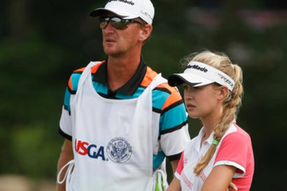 Petr Korda Caddying For Daughter Wallpaper