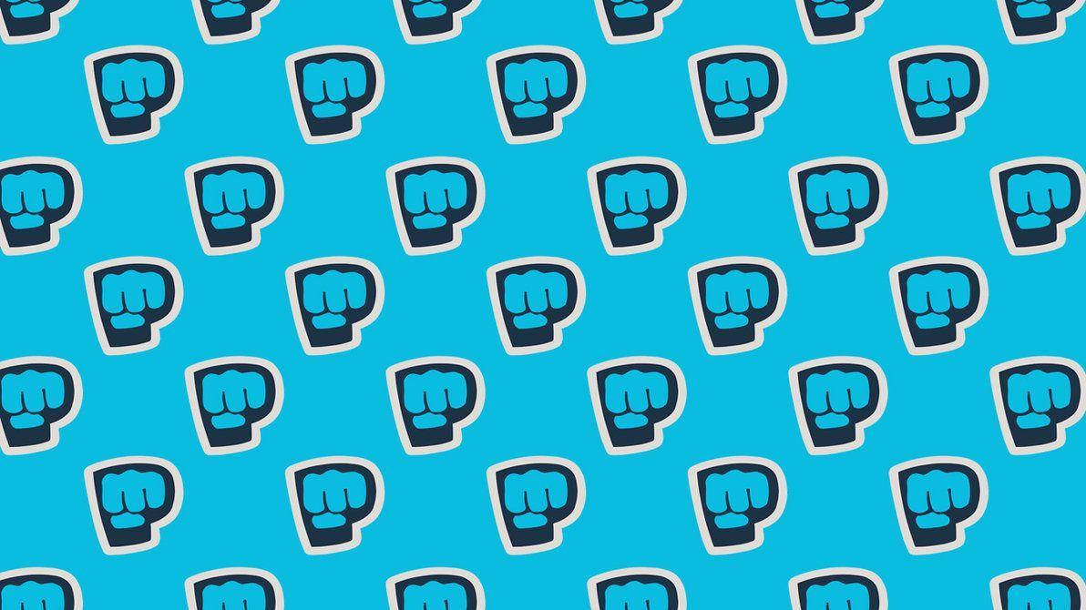 Pewdiepie Blue Brofist Pattern Wallpaper
