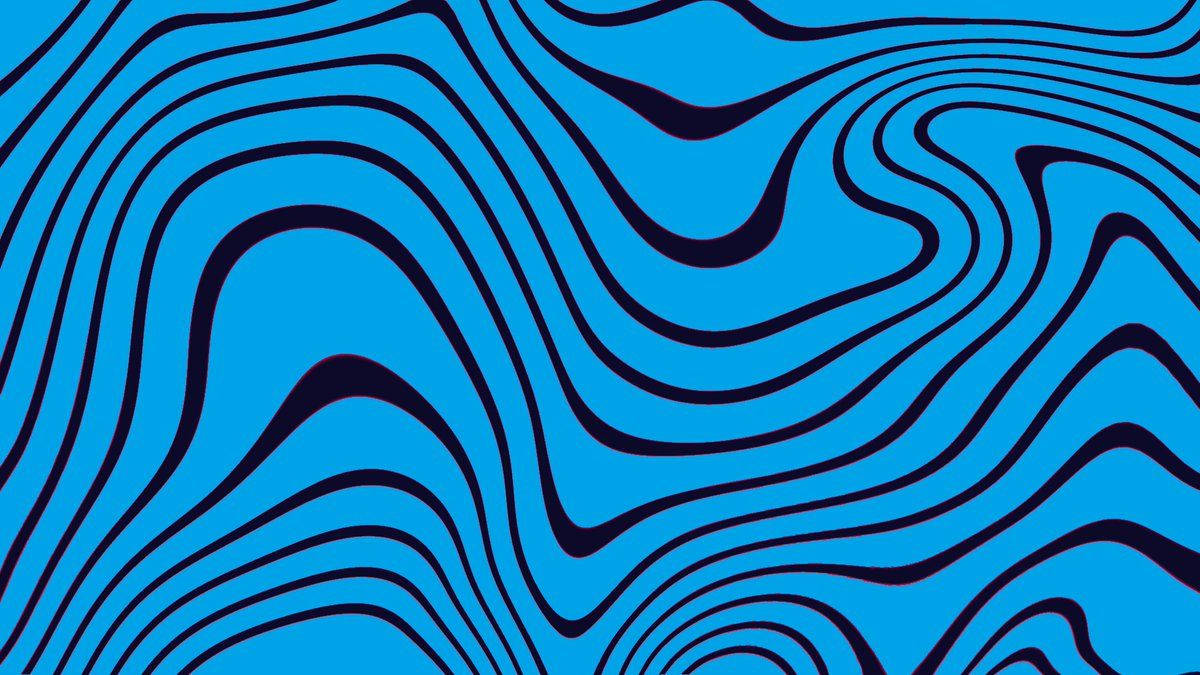 Pewdiepie Blue Wavy Lines Wallpaper