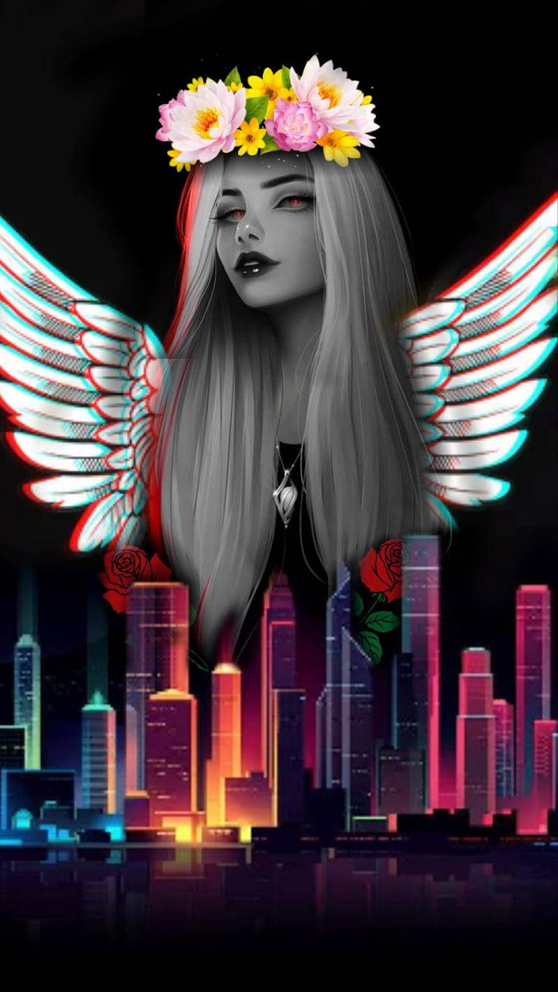 Phone Girl Dark Angel Wallpaper