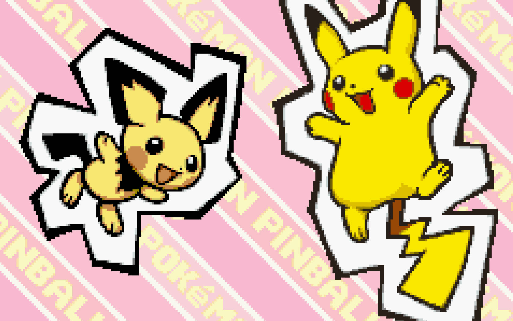 Pichu And Pikachu Flying Wallpaper