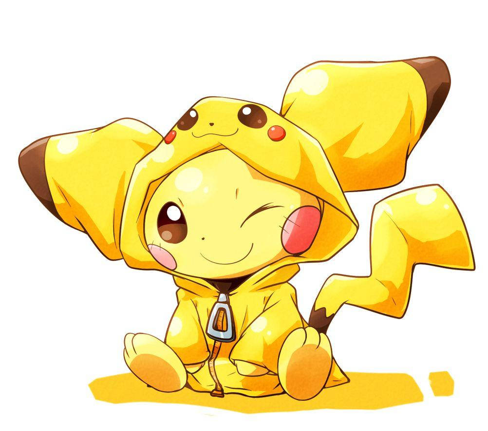 Pichu Winking Wallpaper