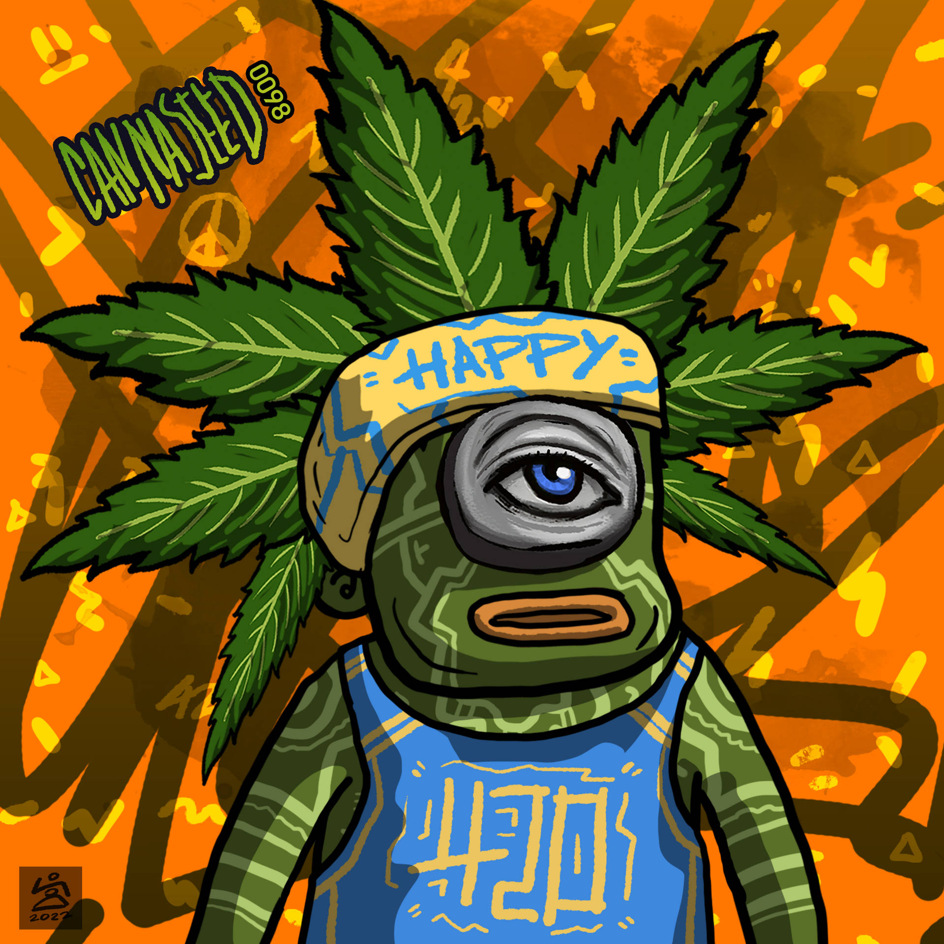 Pickle Cartoon Weed Wallpaper