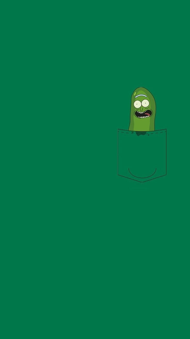 Pickle Rick In A Pocket Wallpaper