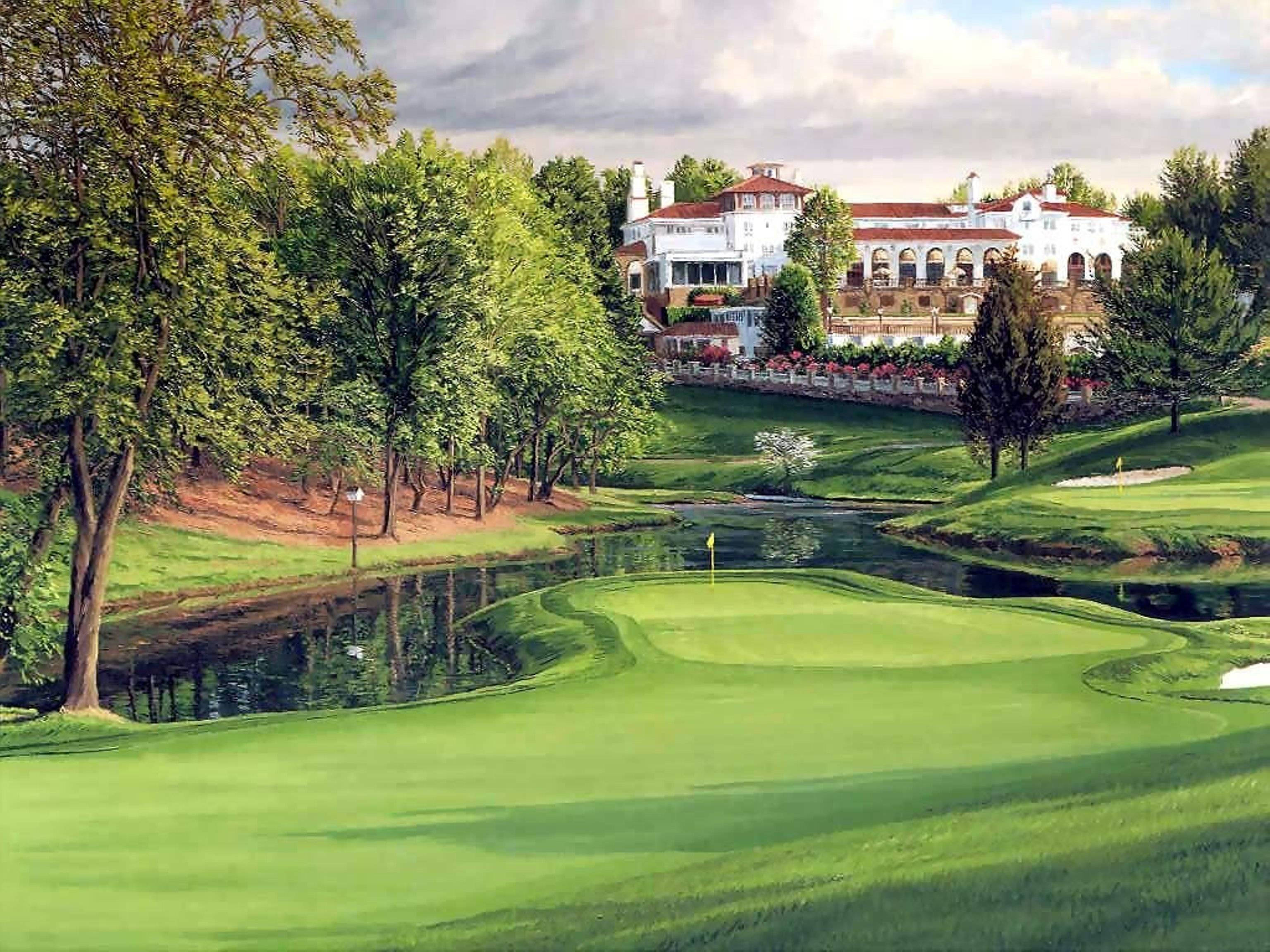 Picture Of The Prestigious Congressional Country Club Golf Course Wallpaper