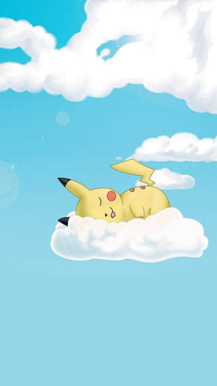 Pikachu 3d Pokémon Sleeping On Cloud Wallpaper