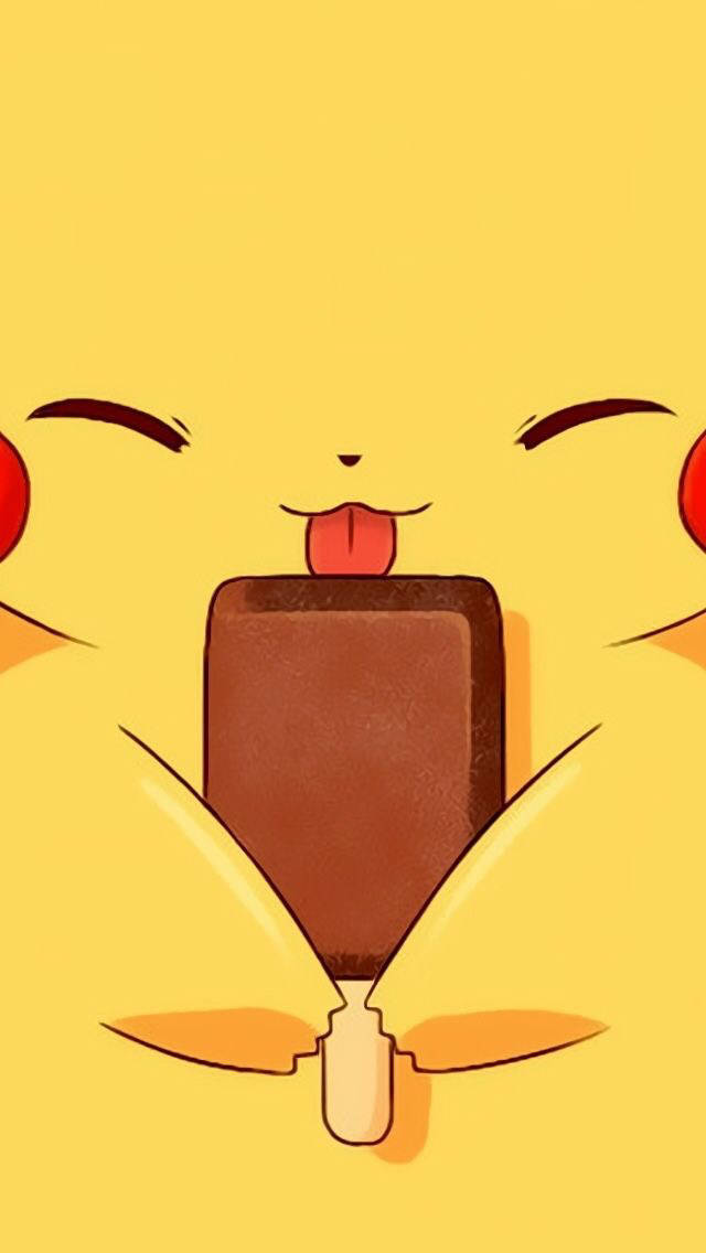 Pikachu Iphone And Popsicle Wallpaper