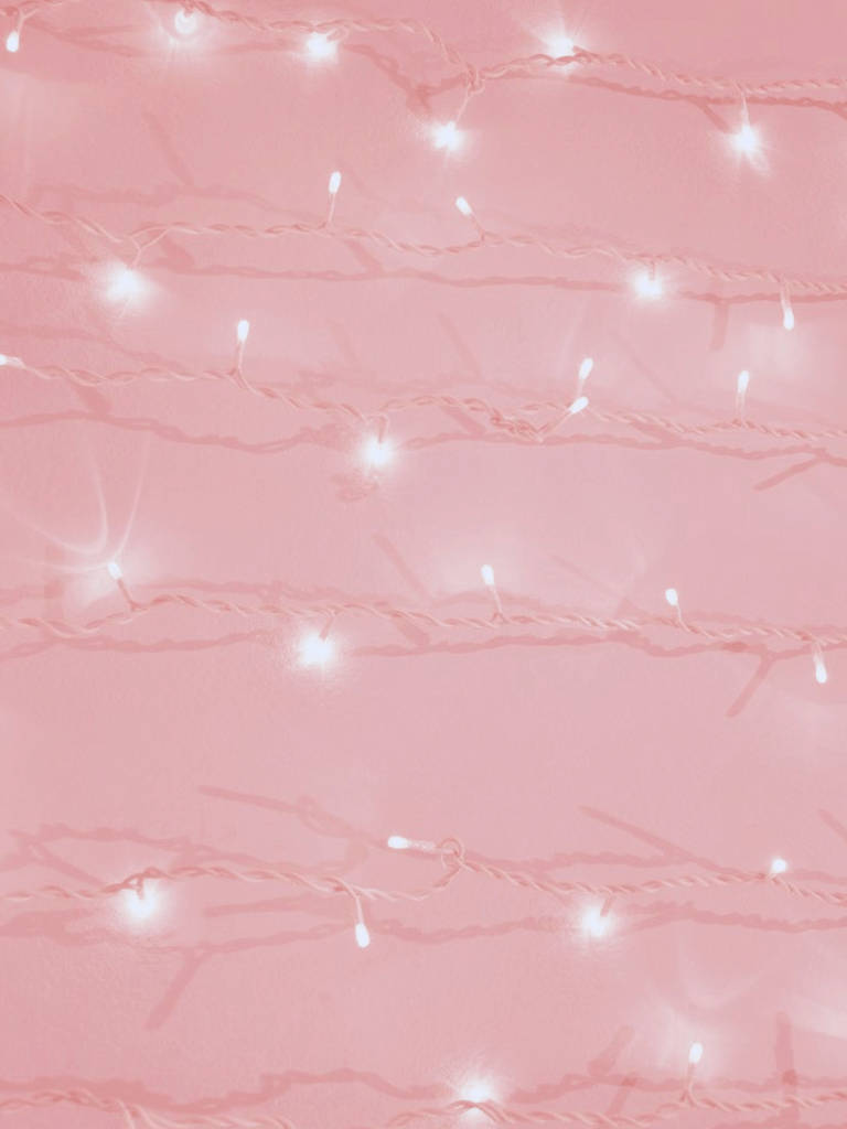 Pink Aesthetic Fairy Lights Wallpaper