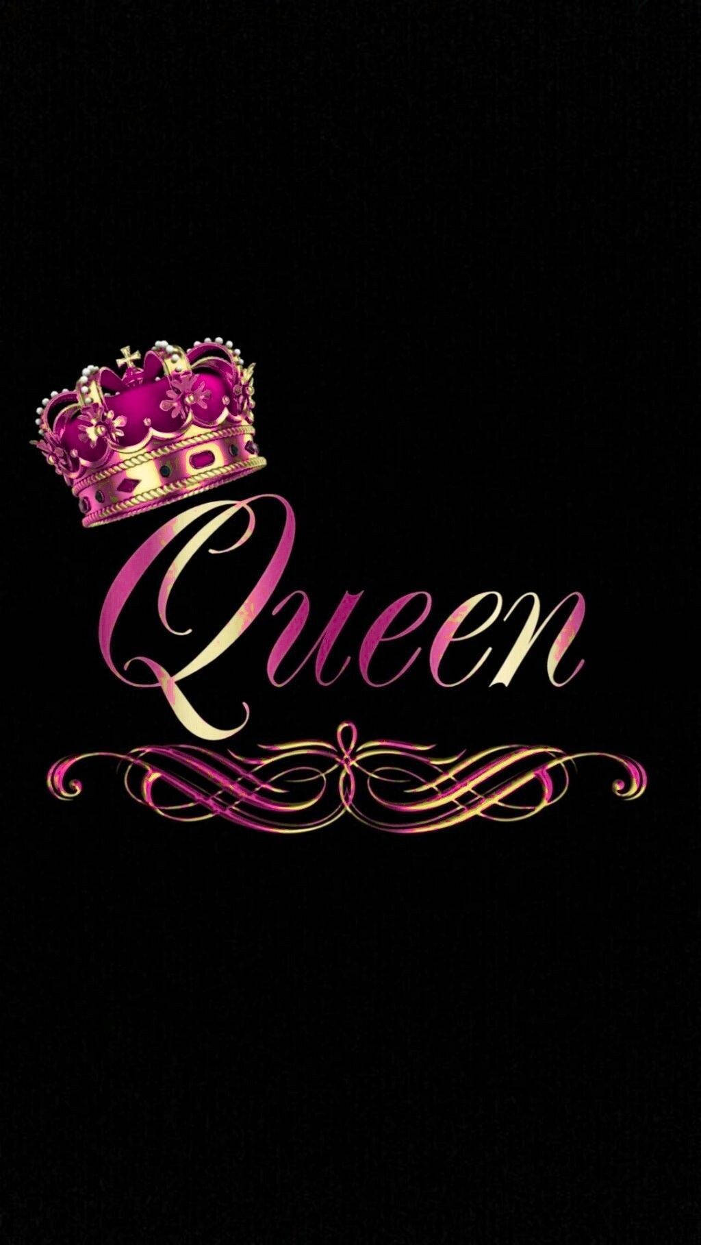 Pink And Black Queen Girly Wallpaper