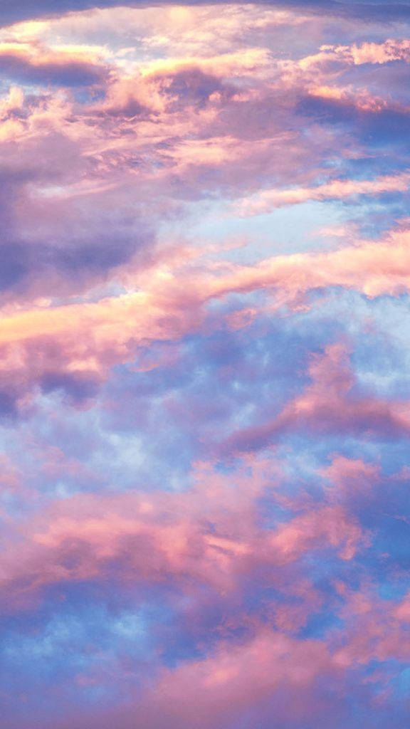Pink And Blue Clouds Aesthetics Wallpaper