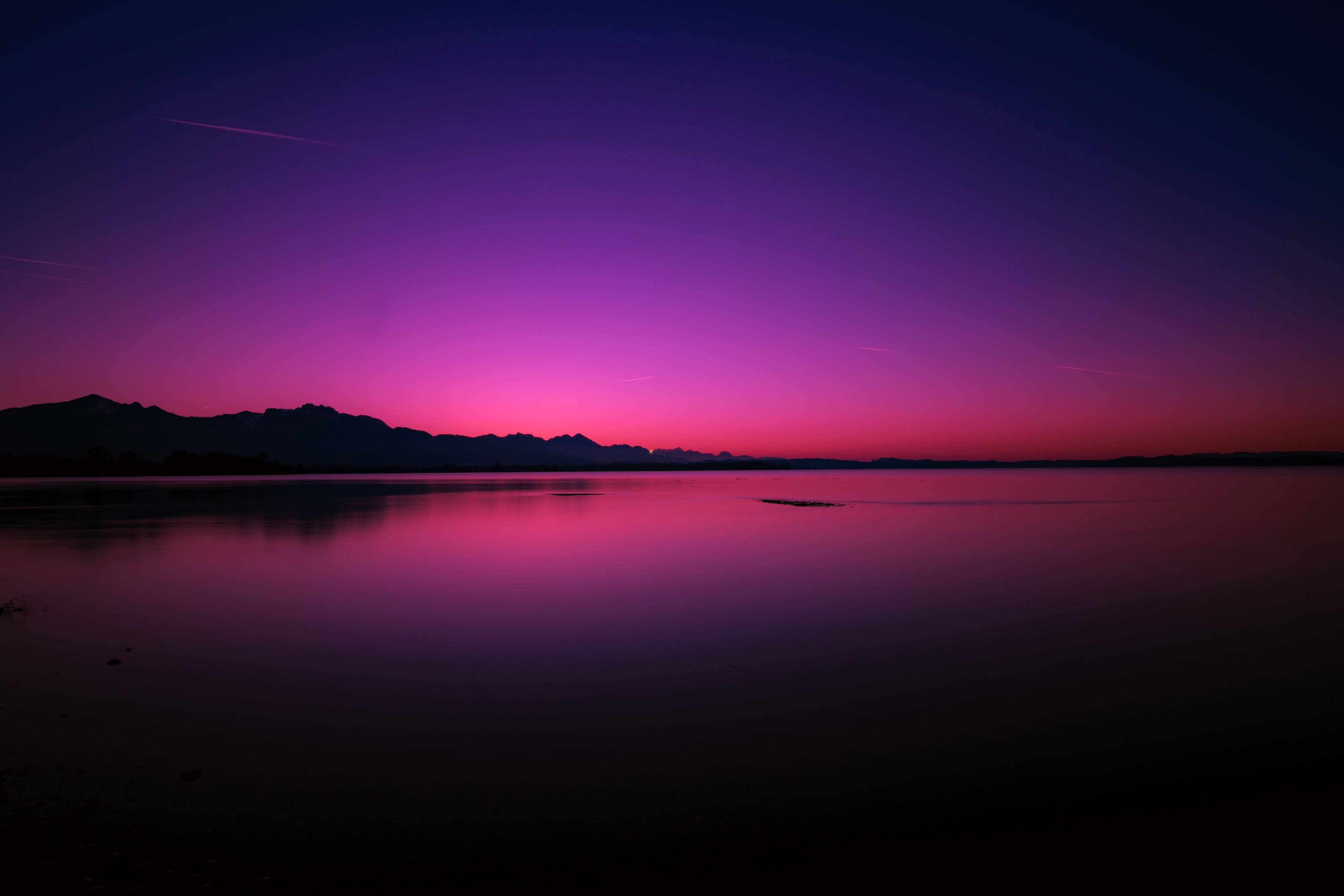 Pink And Purple Sunset Professional Desktop Wallpaper