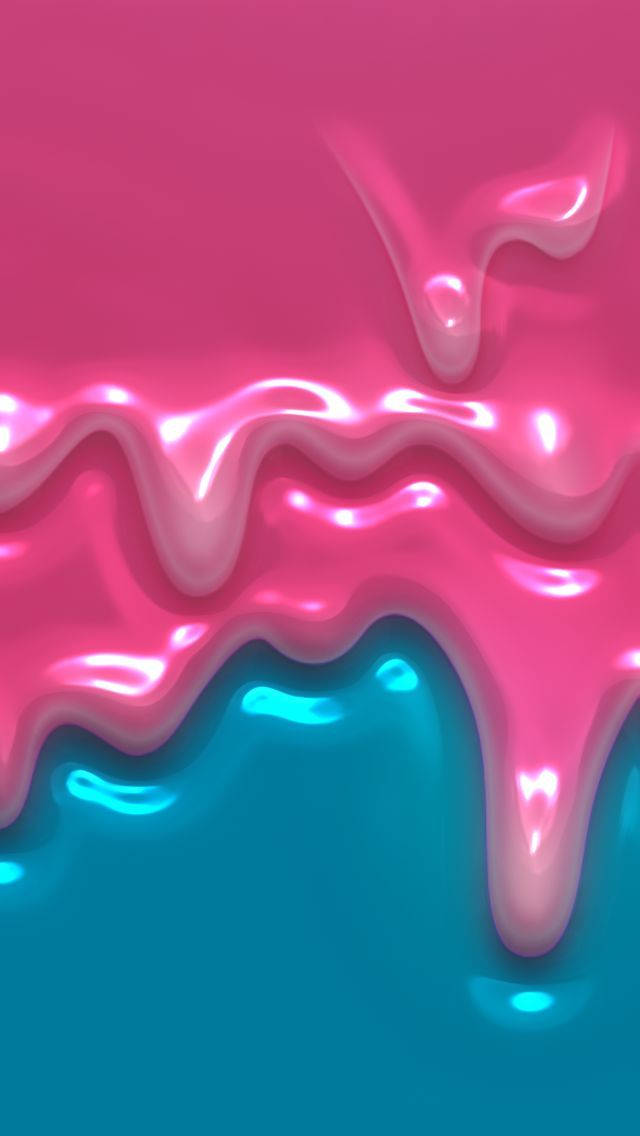 Pink Blue Slime Wallpaper
