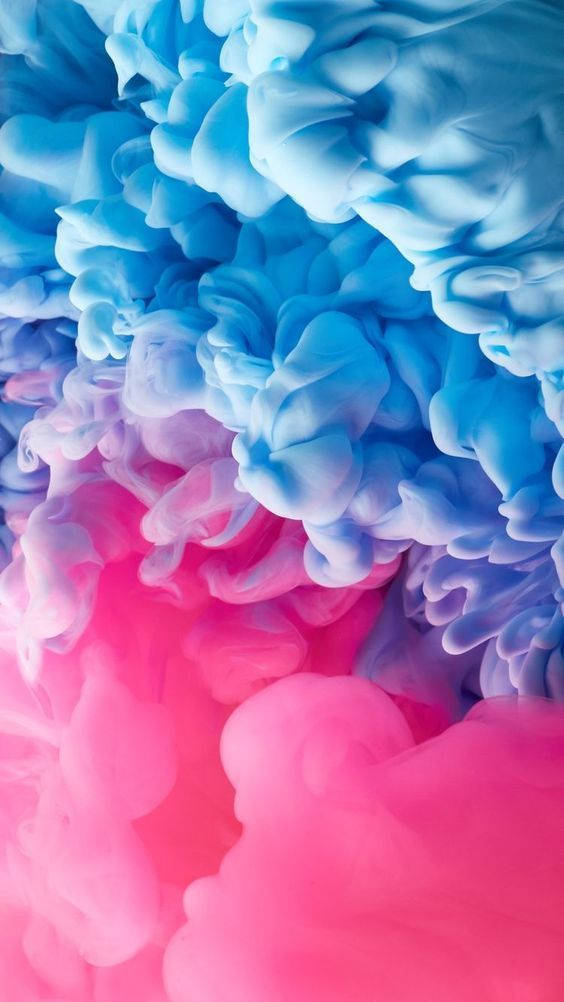 Pink Blue Smoke Explosion Wallpaper