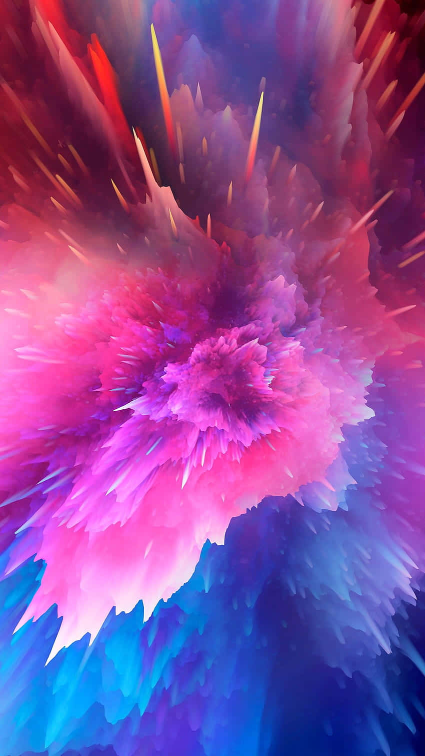 Pink Blue Smoke Paint Splash Wallpaper