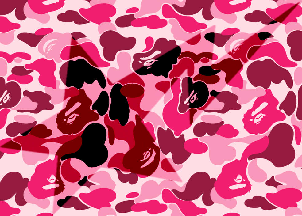 Pink Camo With Bape A Star Wallpaper