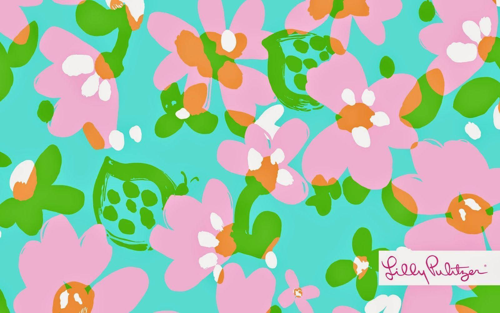 Pink Flowers Lilly Pulitzer Desktop Wallpaper