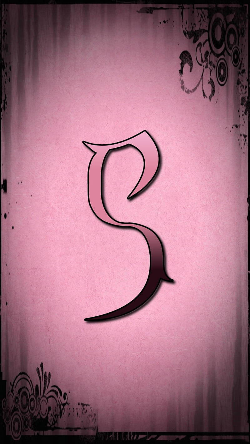 Pink Gothic S Alphabet Wallpaper