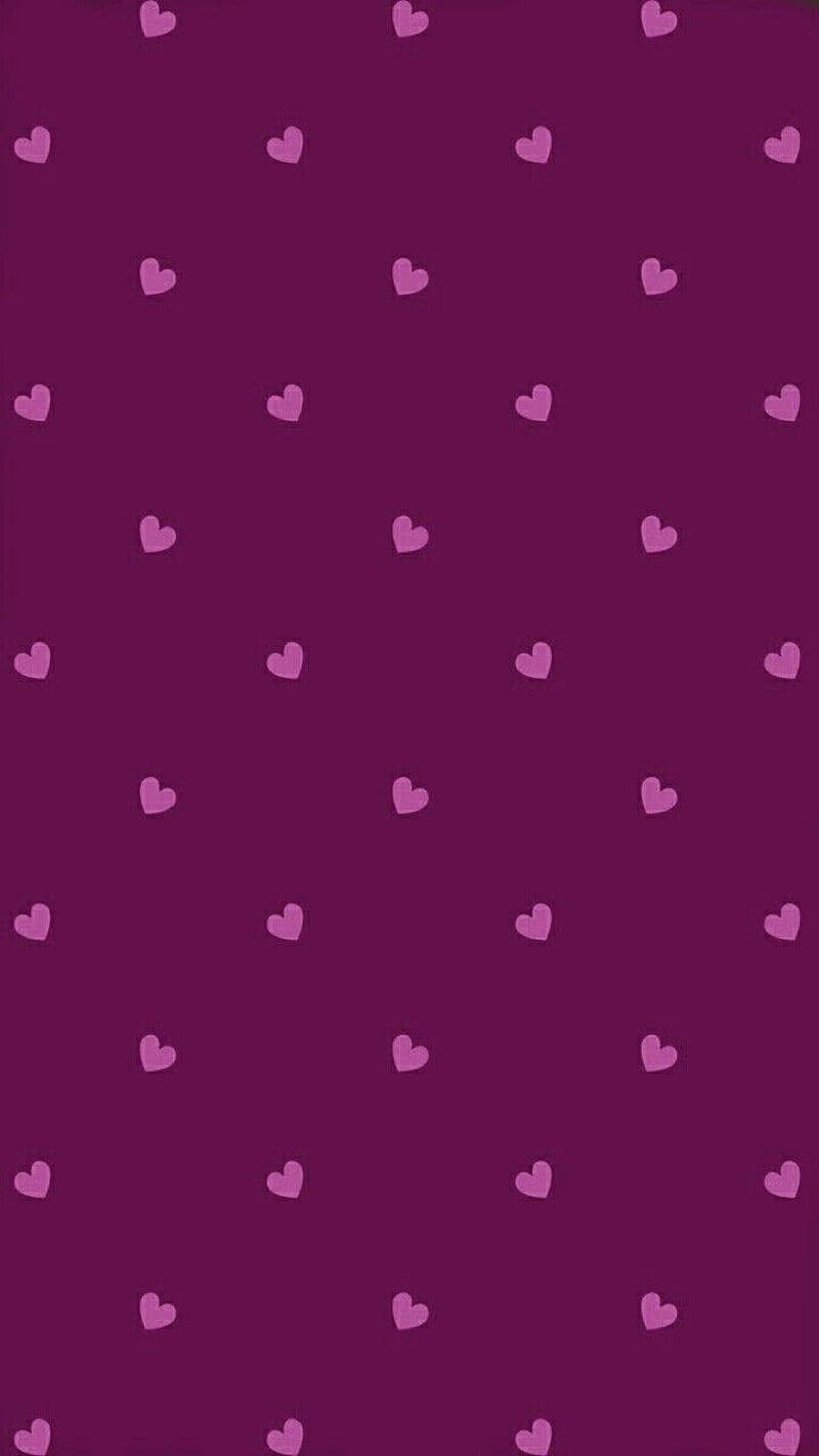 Pink Hearts Polka Dots Wallpaper