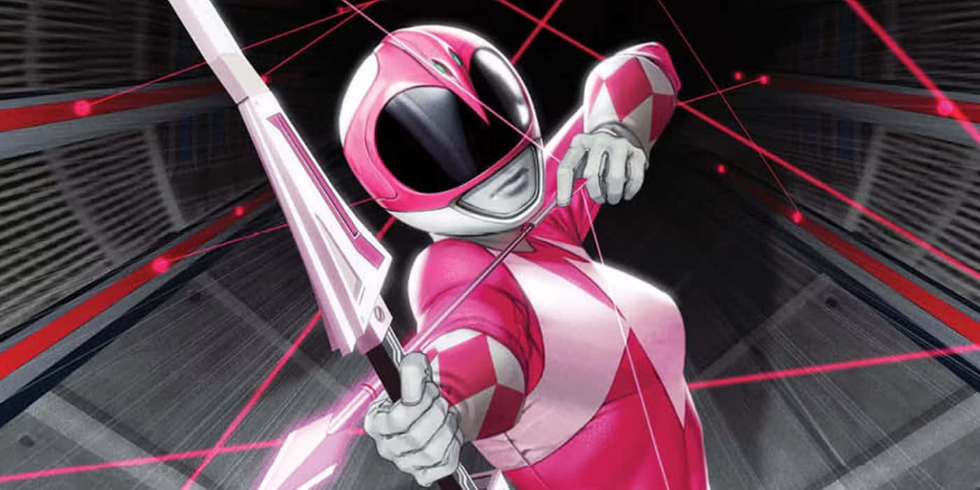 Pink Ranger Action Pose Wallpaper