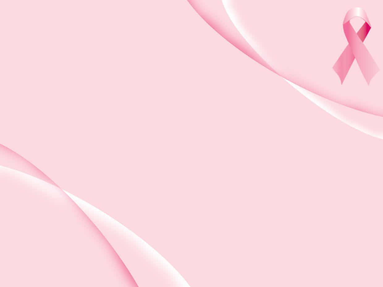 Pink Ribbon On Wooden Background Wallpaper
