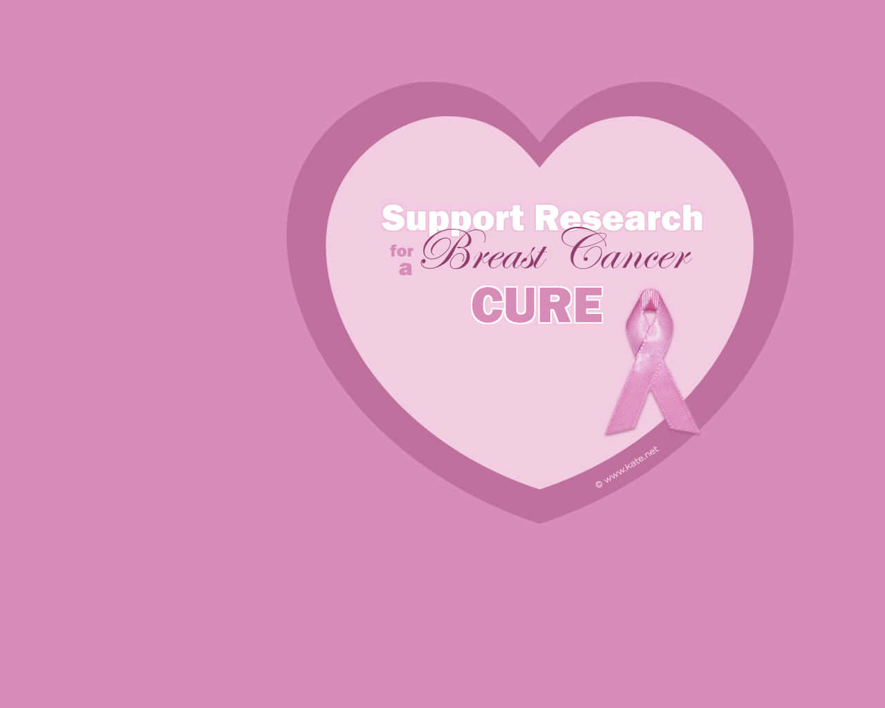 Pink Ribbon Symbolizing Breast Cancer Awareness Wallpaper