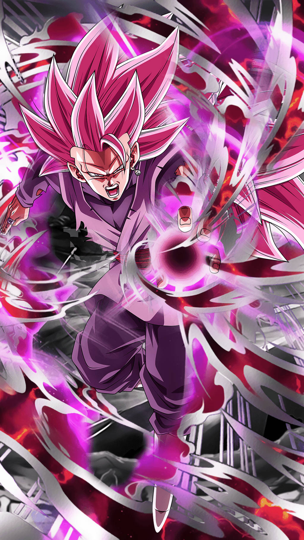 Pink Rogue Goku Black Iphone Wallpaper