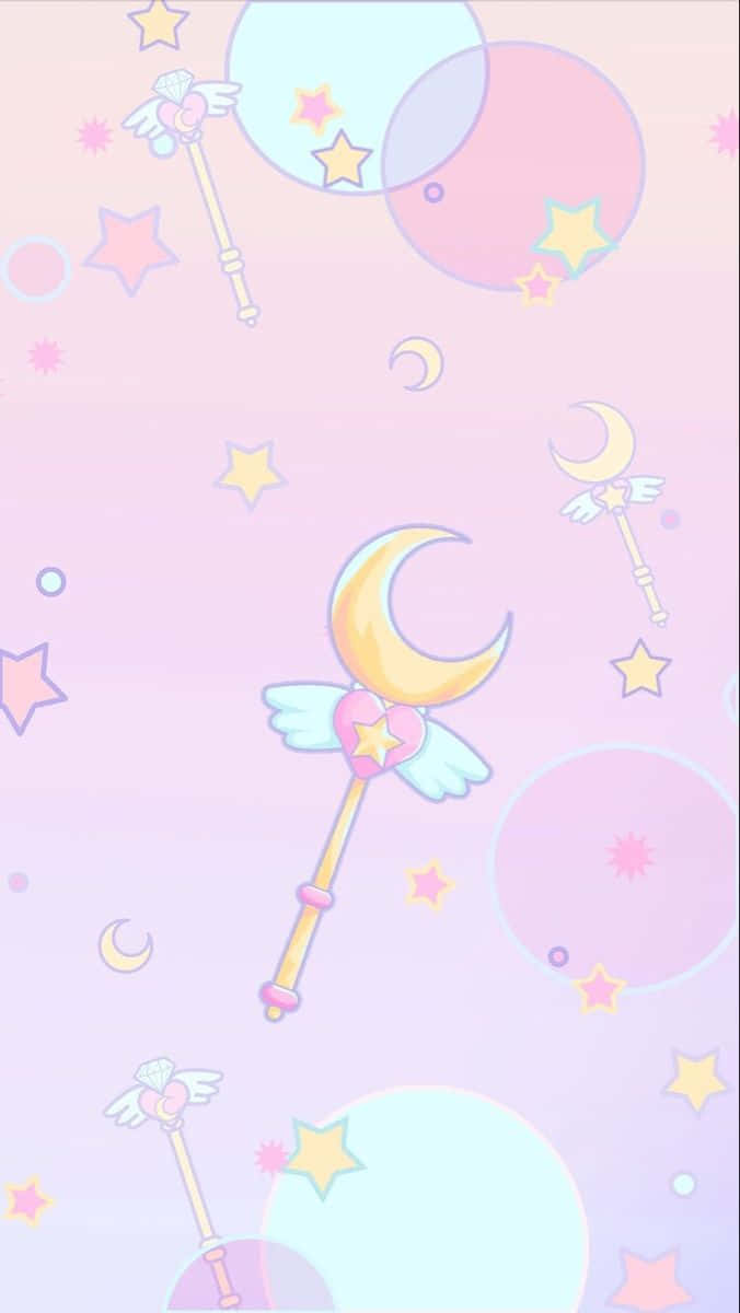 Pink Sailor Moon Magical Background Wallpaper