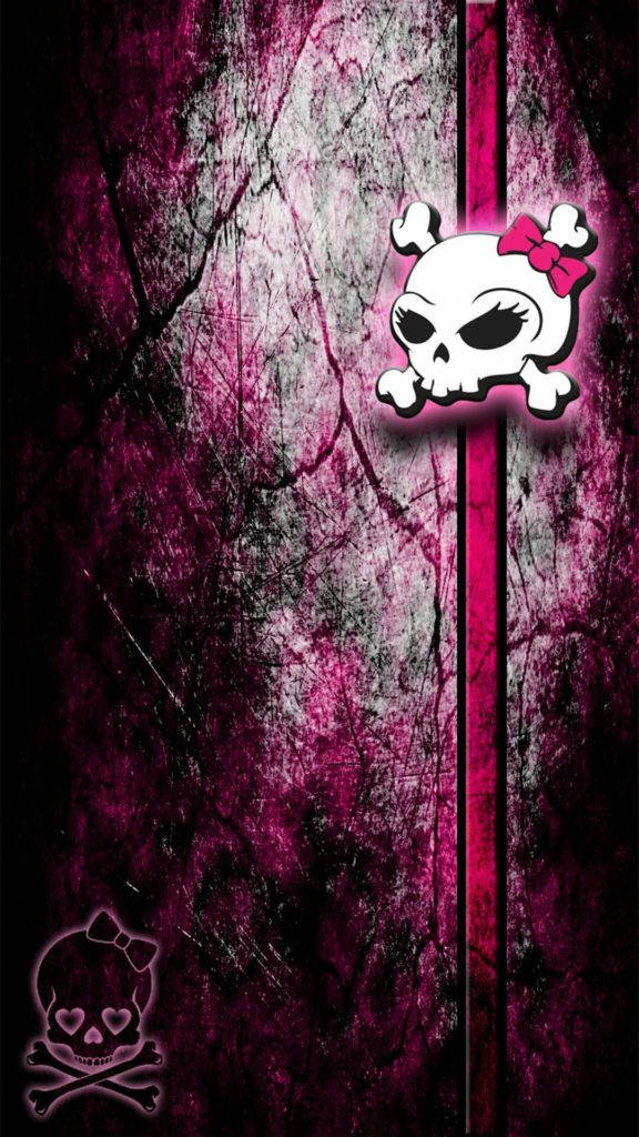Pink Skull Iphone Background Wallpaper