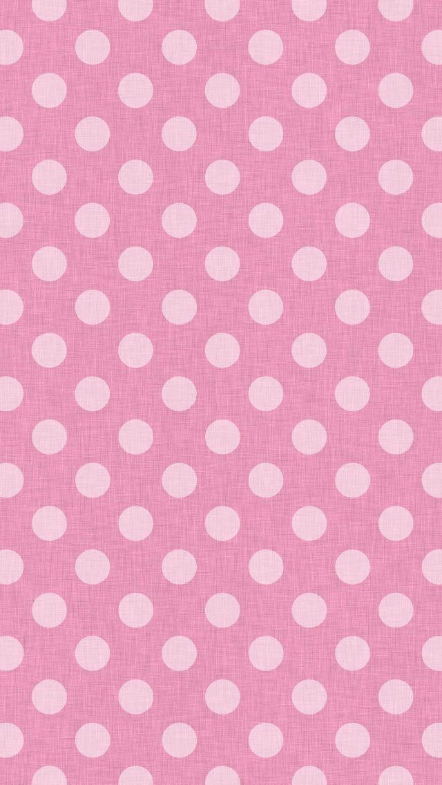 Pink Textured Polka Dots Wallpaper