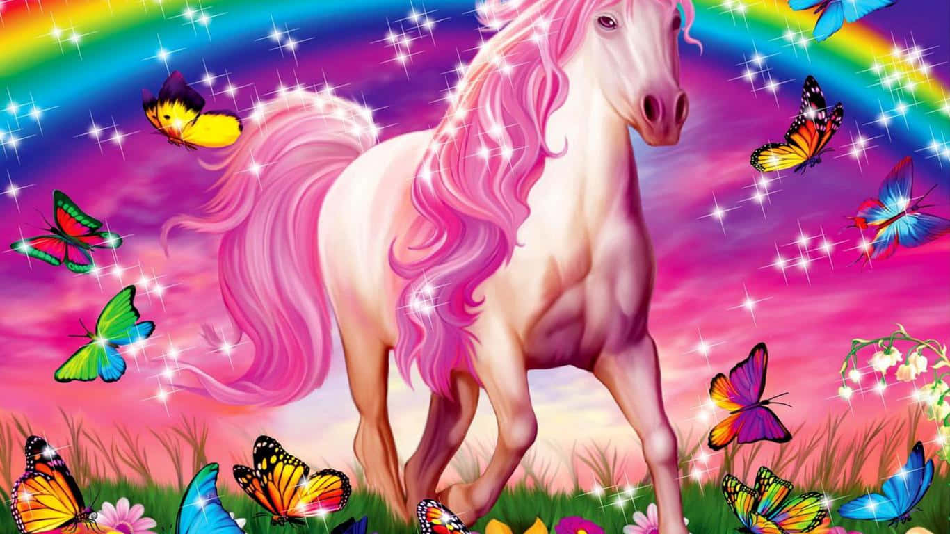 Pink Unicorn 1366 X 768 Wallpaper