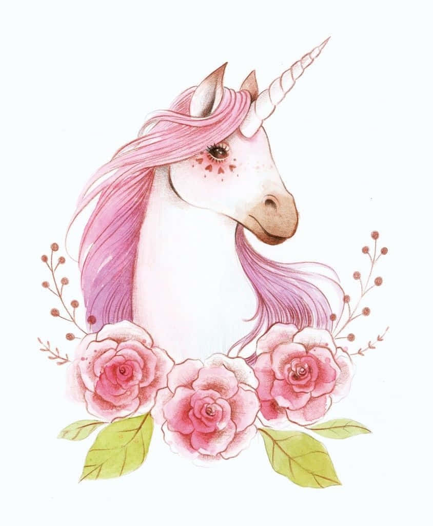 Pink Unicorn 844 X 1024 Wallpaper