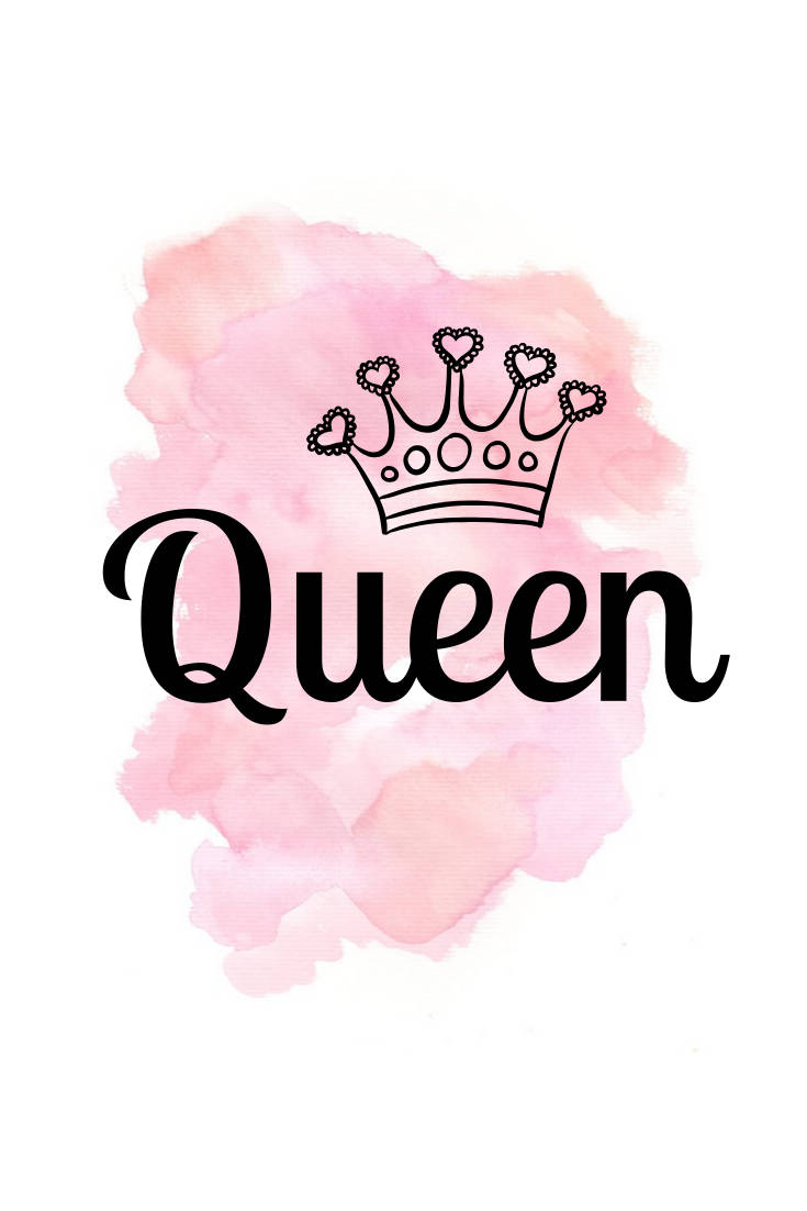 Pink Watercolor Queen Girly Wallpaper